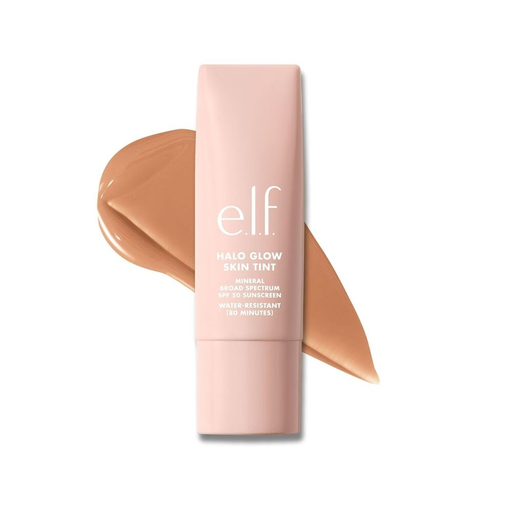 e.l.f Halo Glow Skin Tint SPF50 Moisturizer for Light Coverage 9 Medium Cool 1oz